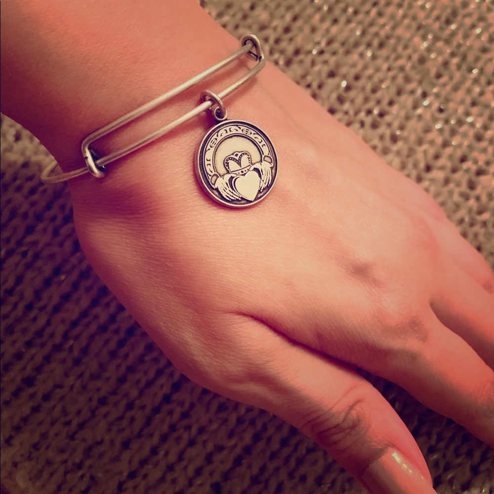 Alex and Ani Claddagh bracelet in Rafelian Silver